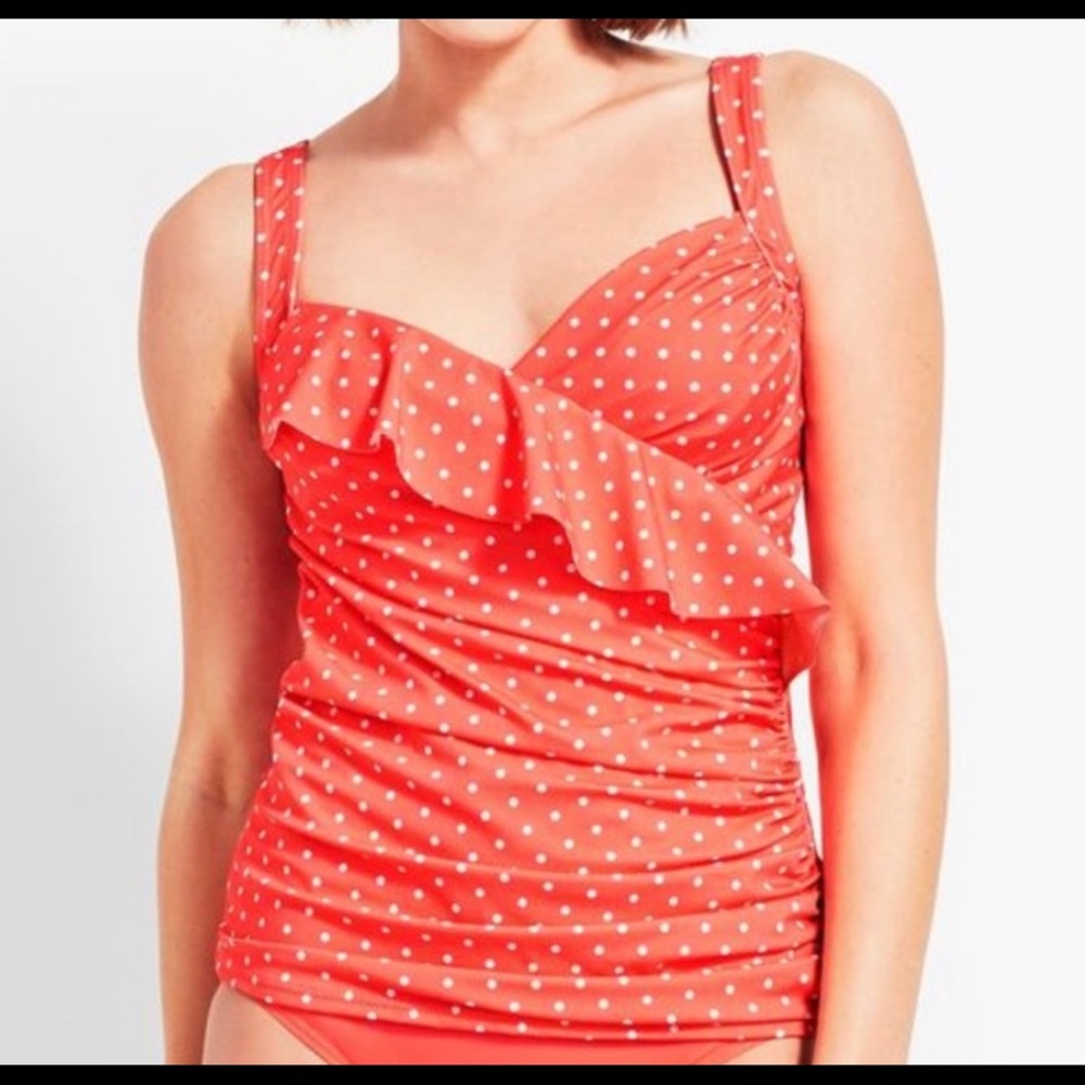 Talbots Ruffle Tankini Swim Top
